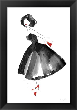 Framed Fashion Debutante with Red Print