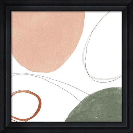 Framed Threads of Motion I Warm Crop Print