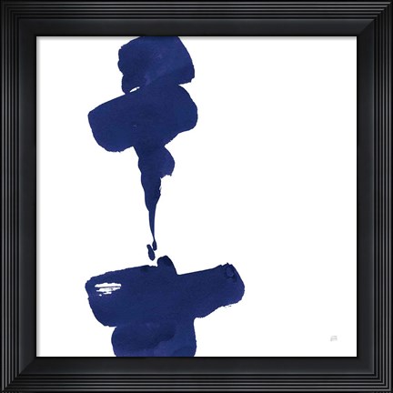 Framed Swash III Indigo Print