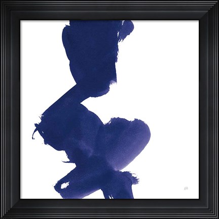 Framed Swash II Indigo Print