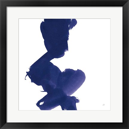 Framed Swash II Indigo Print