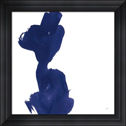 Framed Swash I Indigo Print