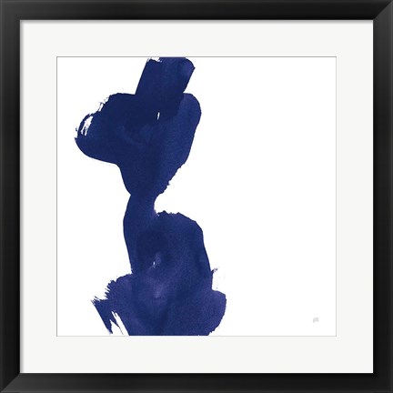 Framed Swash I Indigo Print