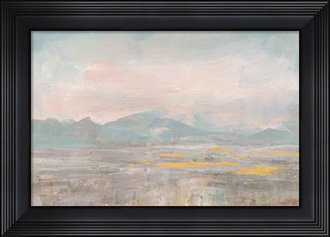 Framed Distant Mountains Crop Print