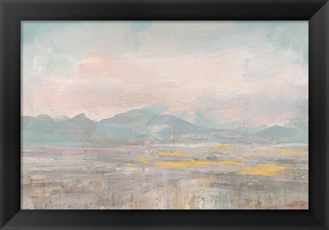 Framed Distant Mountains Crop Print