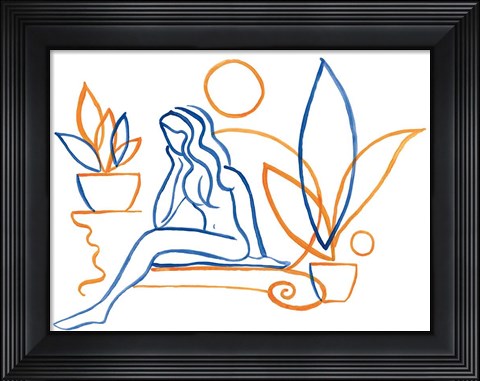 Framed She is Thinking Print