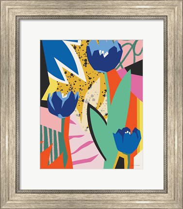 Framed Blue Tulips Print