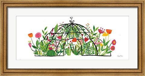 Framed Greenhouse Blooming I Print