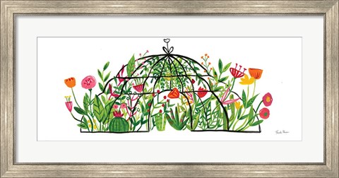 Framed Greenhouse Blooming I Print