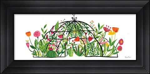Framed Greenhouse Blooming I Print