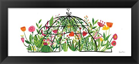 Framed Greenhouse Blooming I Print