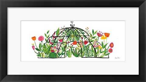 Framed Greenhouse Blooming I Print