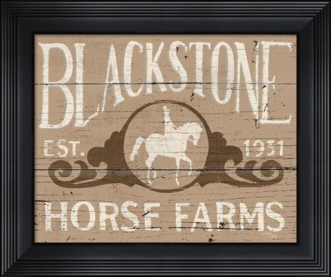 Framed Horse Signs IV Neutral Print