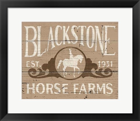 Framed Horse Signs IV Neutral Print