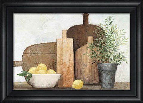 Framed Rustic Kitchen Brown Print