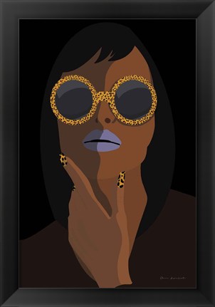 Framed Accessorize II Peri Lips Print