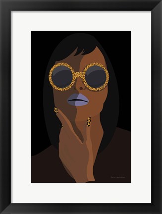 Framed Accessorize II Peri Lips Print