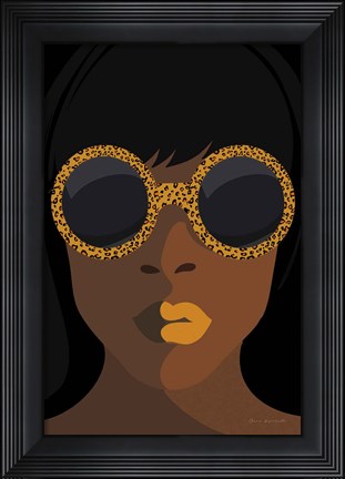 Framed Accessorize I Yellow Lips Print
