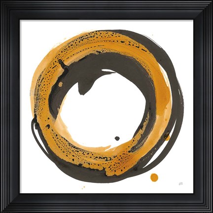 Framed Amber Enso IV Print