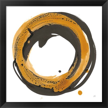 Framed Amber Enso IV Print