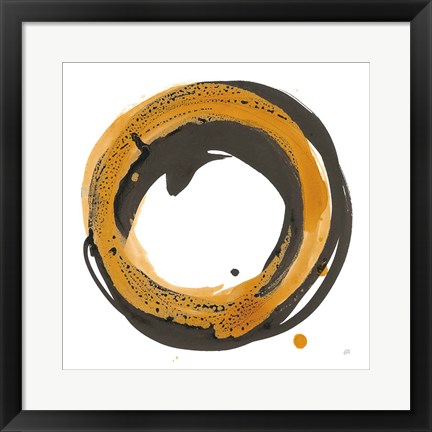 Framed Amber Enso IV Print