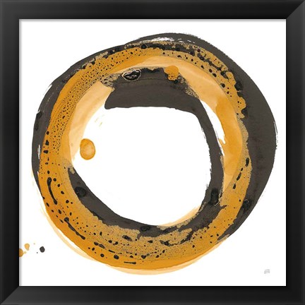 Framed Amber Enso III Print