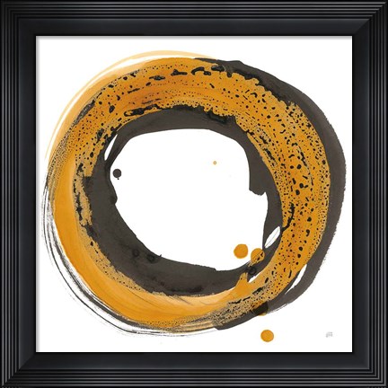 Framed Amber Enso I Print