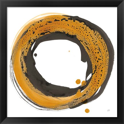 Framed Amber Enso I Print