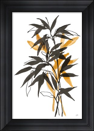 Framed Amber Long Leaf II Print