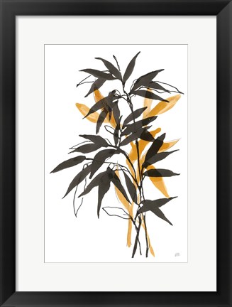 Framed Amber Long Leaf II Print