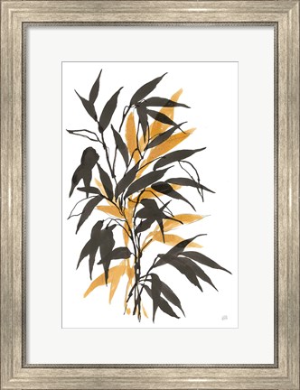 Framed Amber Long Leaf I Print