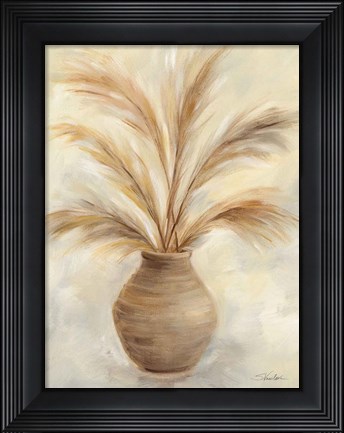 Framed Vase of Grasses II Print