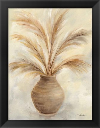 Framed Vase of Grasses II Print