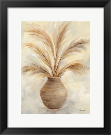 Framed Vase of Grasses II Print