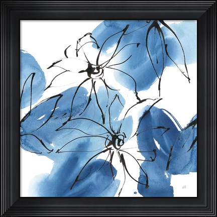 Framed Indigo Neutrals I Print