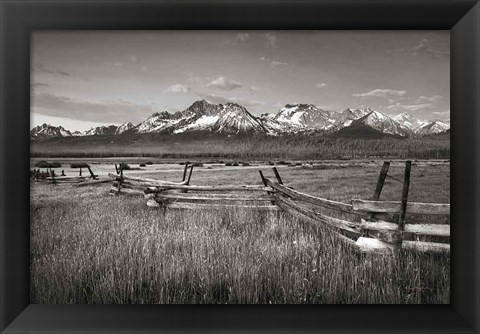 Framed Stanley Basin Fence Print