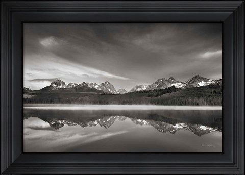 Framed Little Redfish Lake Morning II Print