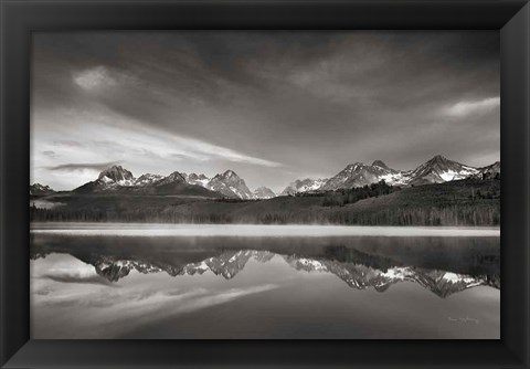 Framed Little Redfish Lake Morning II Print