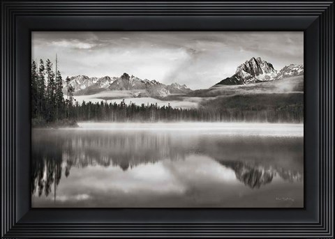 Framed Little Redfish Lake Morning I Print