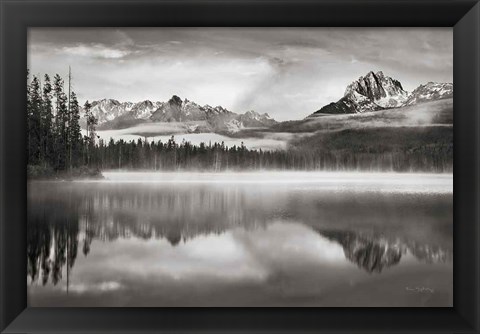 Framed Little Redfish Lake Morning I Print