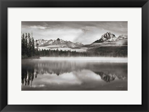 Framed Little Redfish Lake Morning I Print