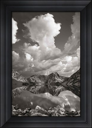 Framed Sawtooth Lake Reflection II Print