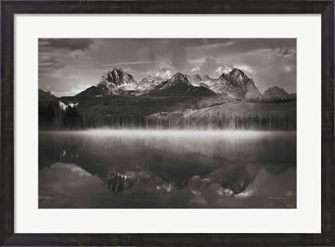 Framed Little Redfish Lake Mist II Print