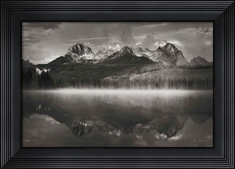 Framed Little Redfish Lake Mist II Print