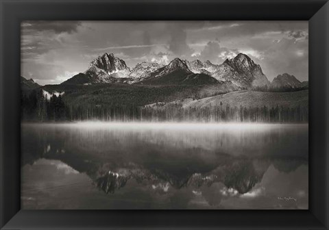 Framed Little Redfish Lake Mist II Print