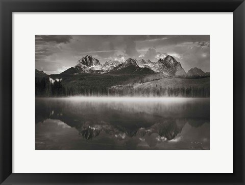 Framed Little Redfish Lake Mist II Print