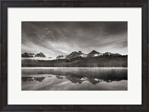 Framed Little Redfish Lake at Sunrise Print