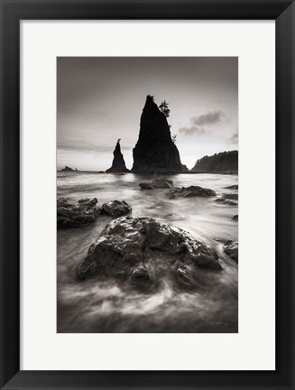 Framed Split Rock Rialto Beach Print