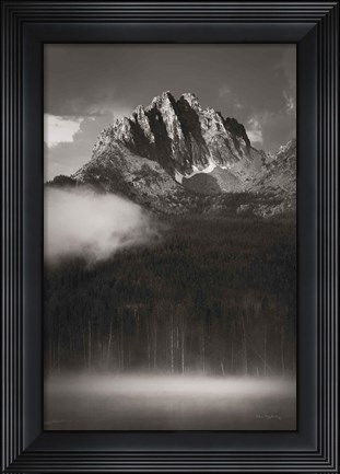 Framed Little Redfish Lake Mist I Print
