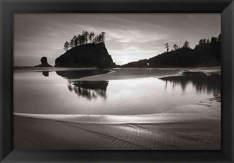 Framed Little James Island Reflection Print